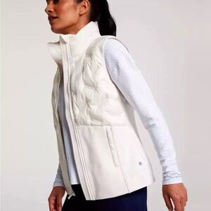 CALIA Women's Cold Dash Run Vest Cream, Sz XL